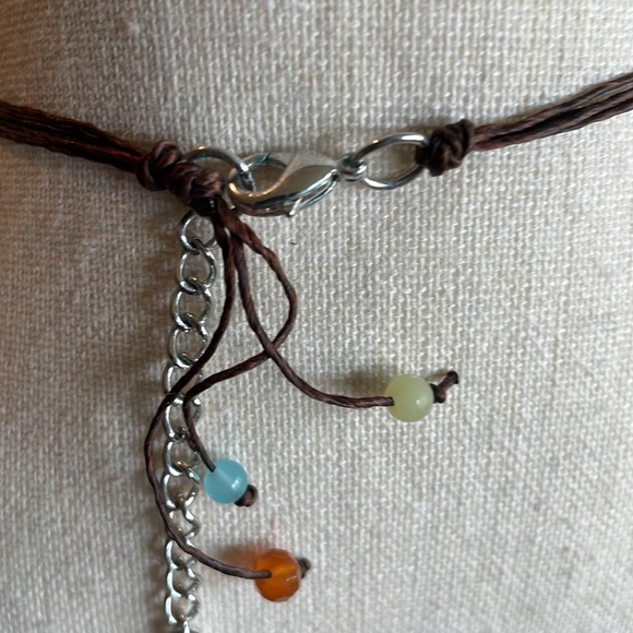 Glass and Leather Necklace - Picture 5 of 5